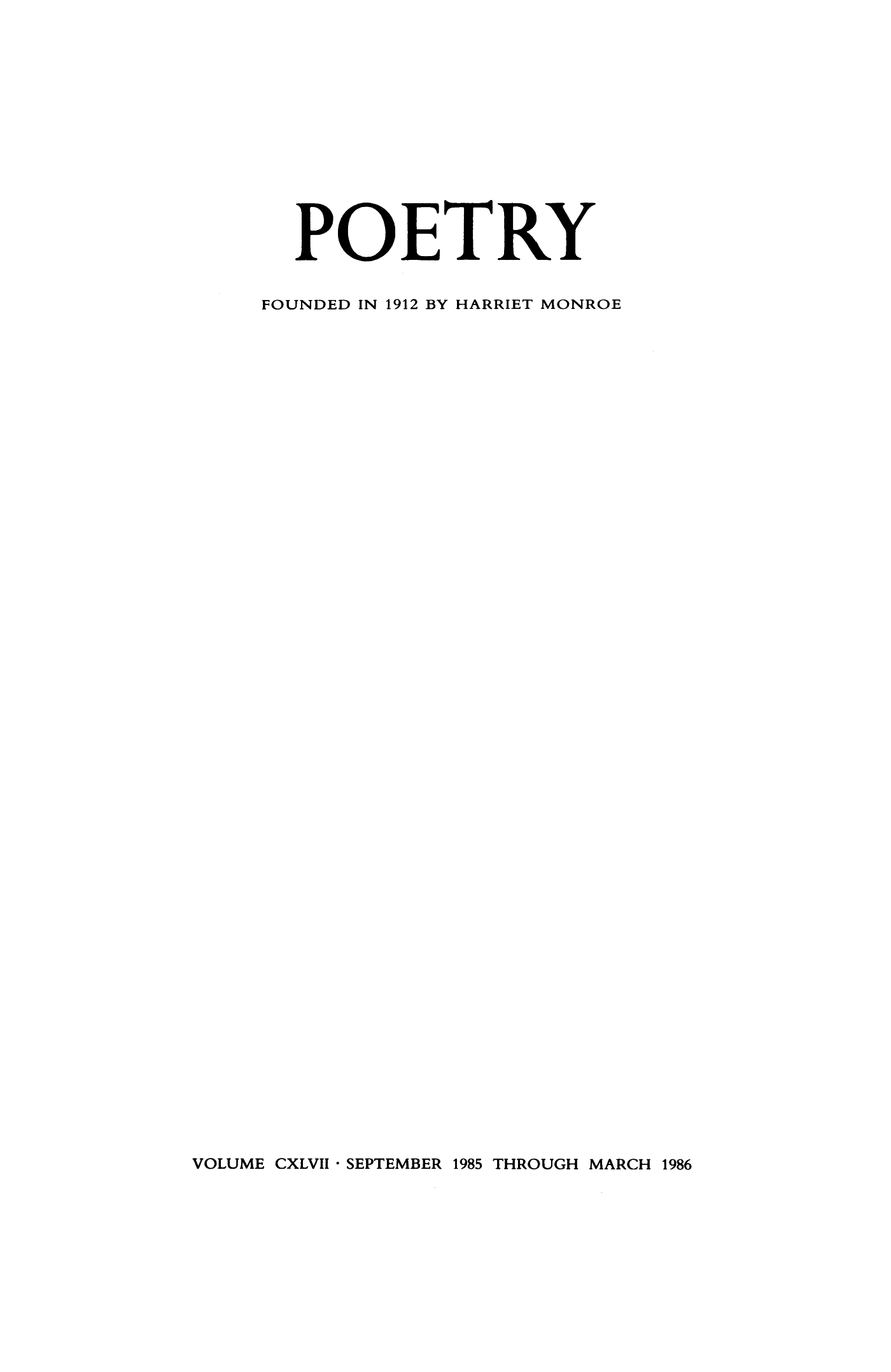 Poetry Magazine Archive Page