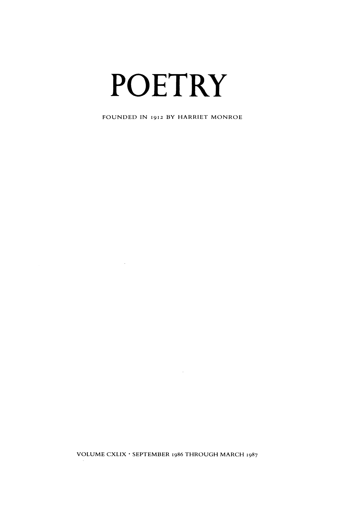 Poetry Magazine Archive Page