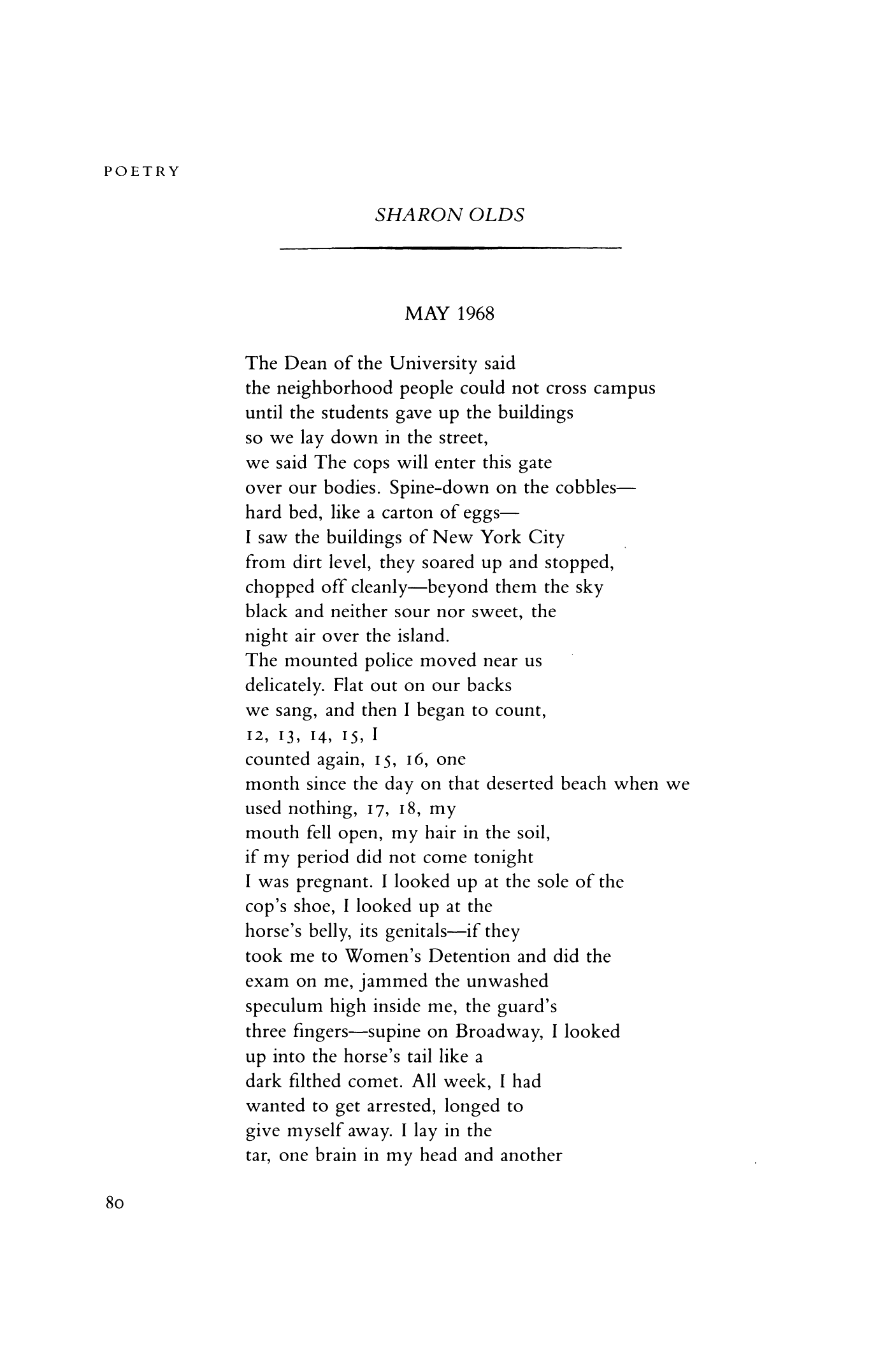 May 1968 By Sharon Olds | Poetry Magazine