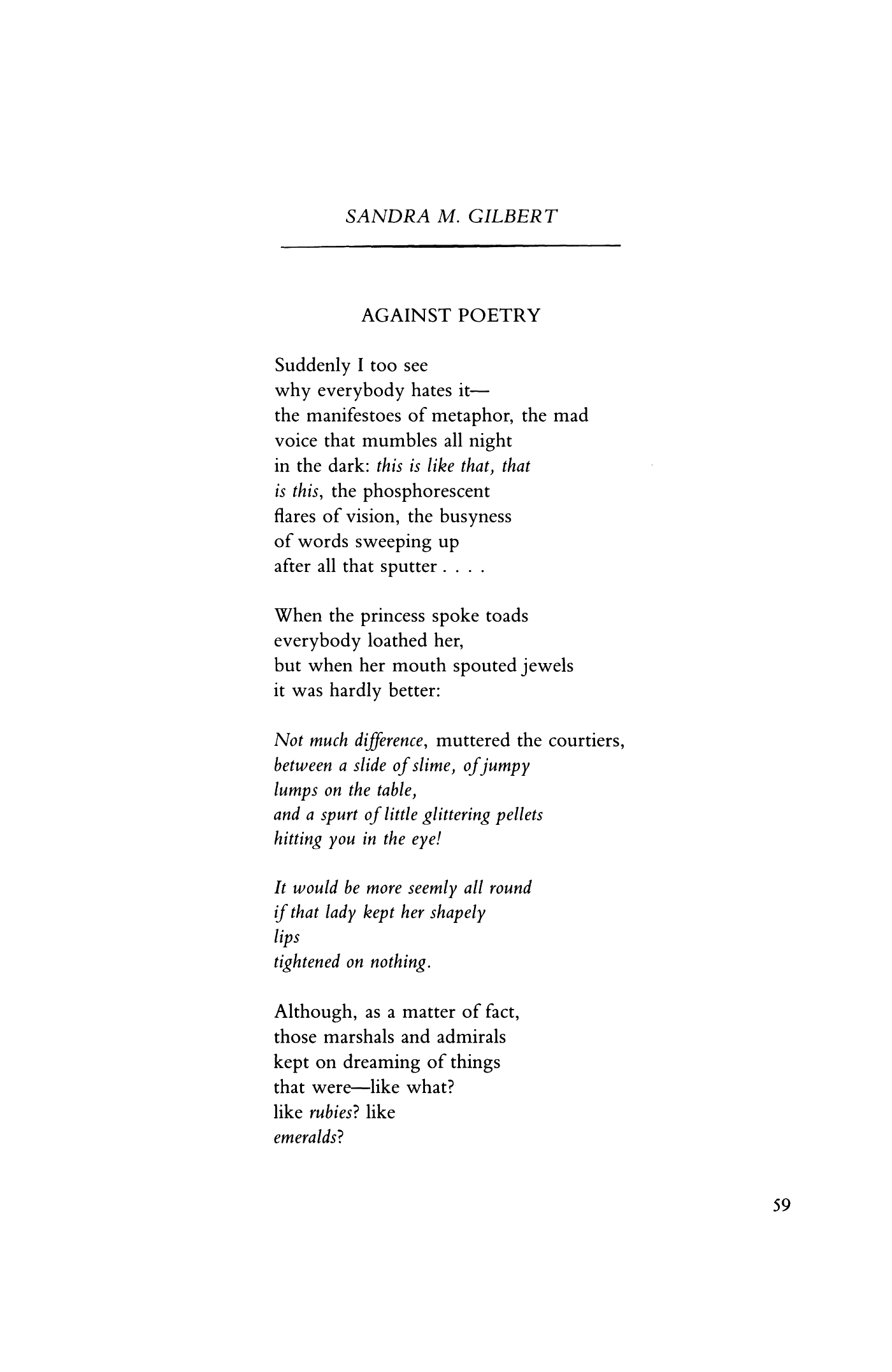 Against Poetry