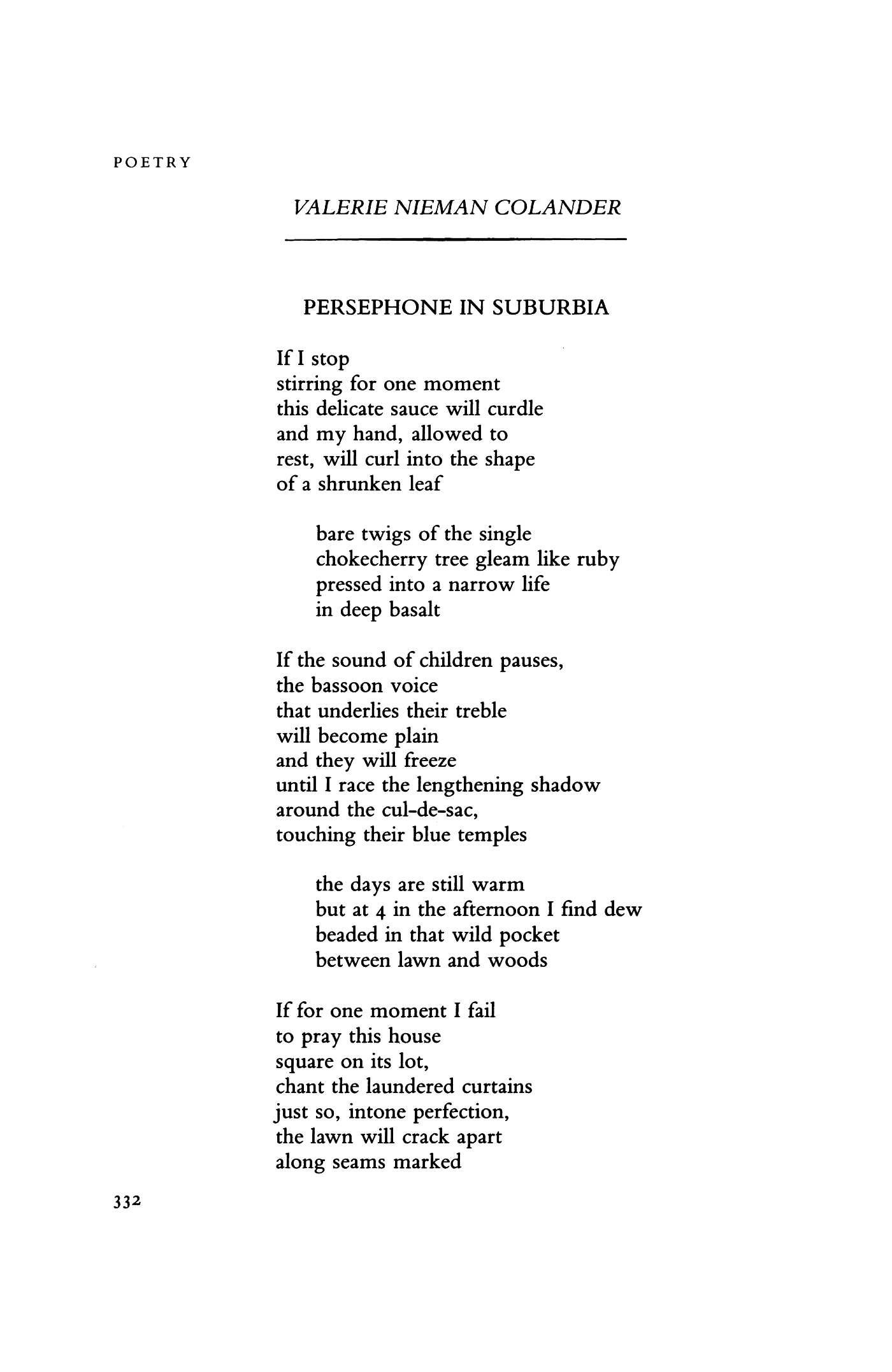 Persephone in Suburbia