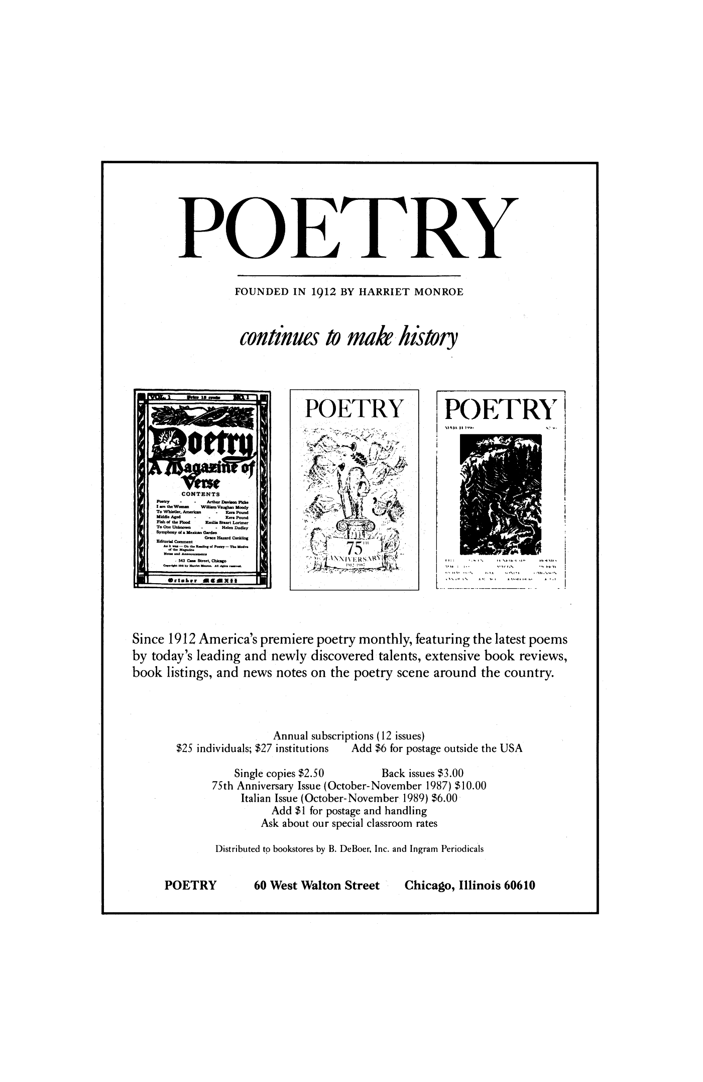 Poetry Magazine Archive Page