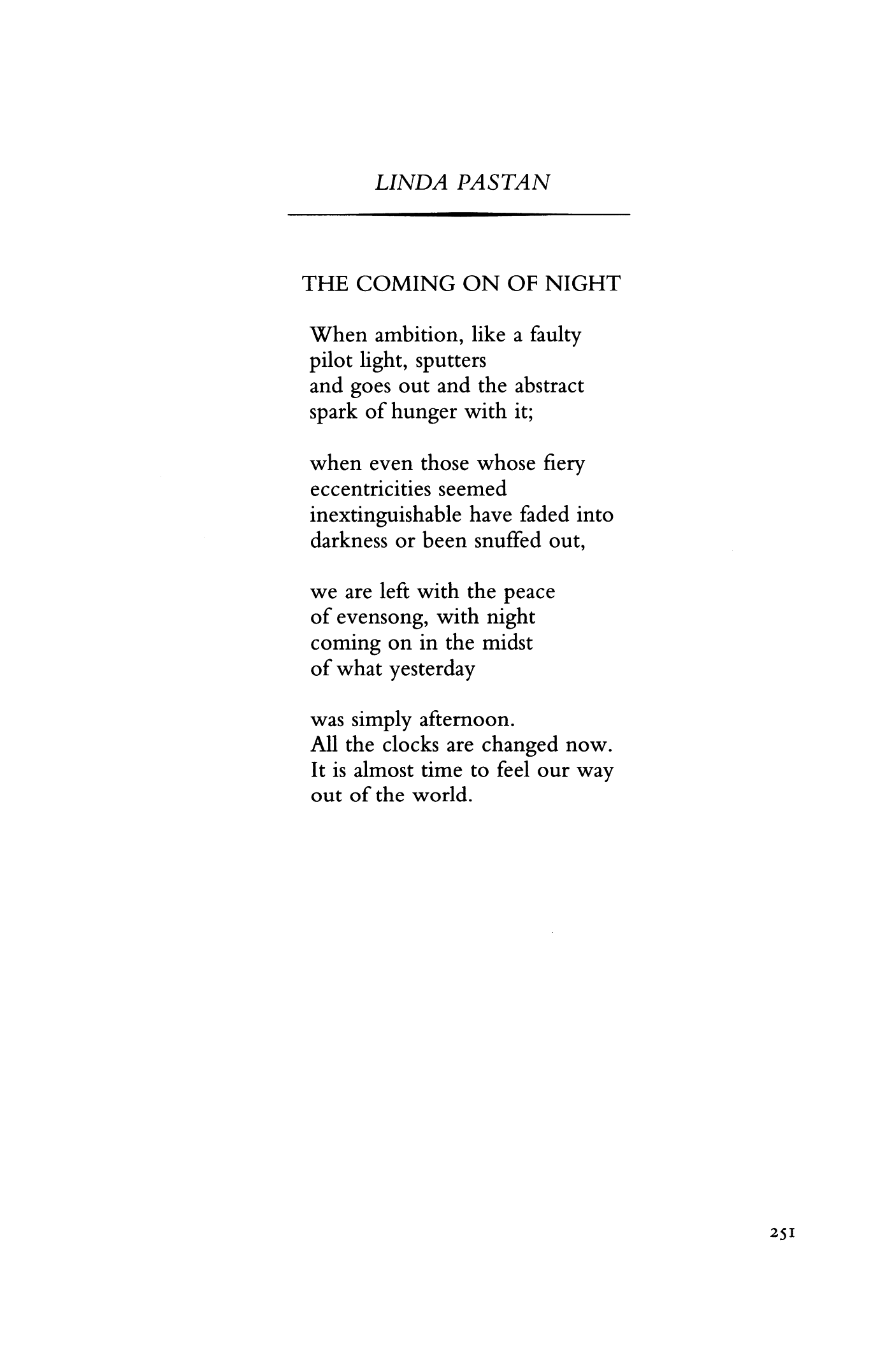 The Coming on of Night