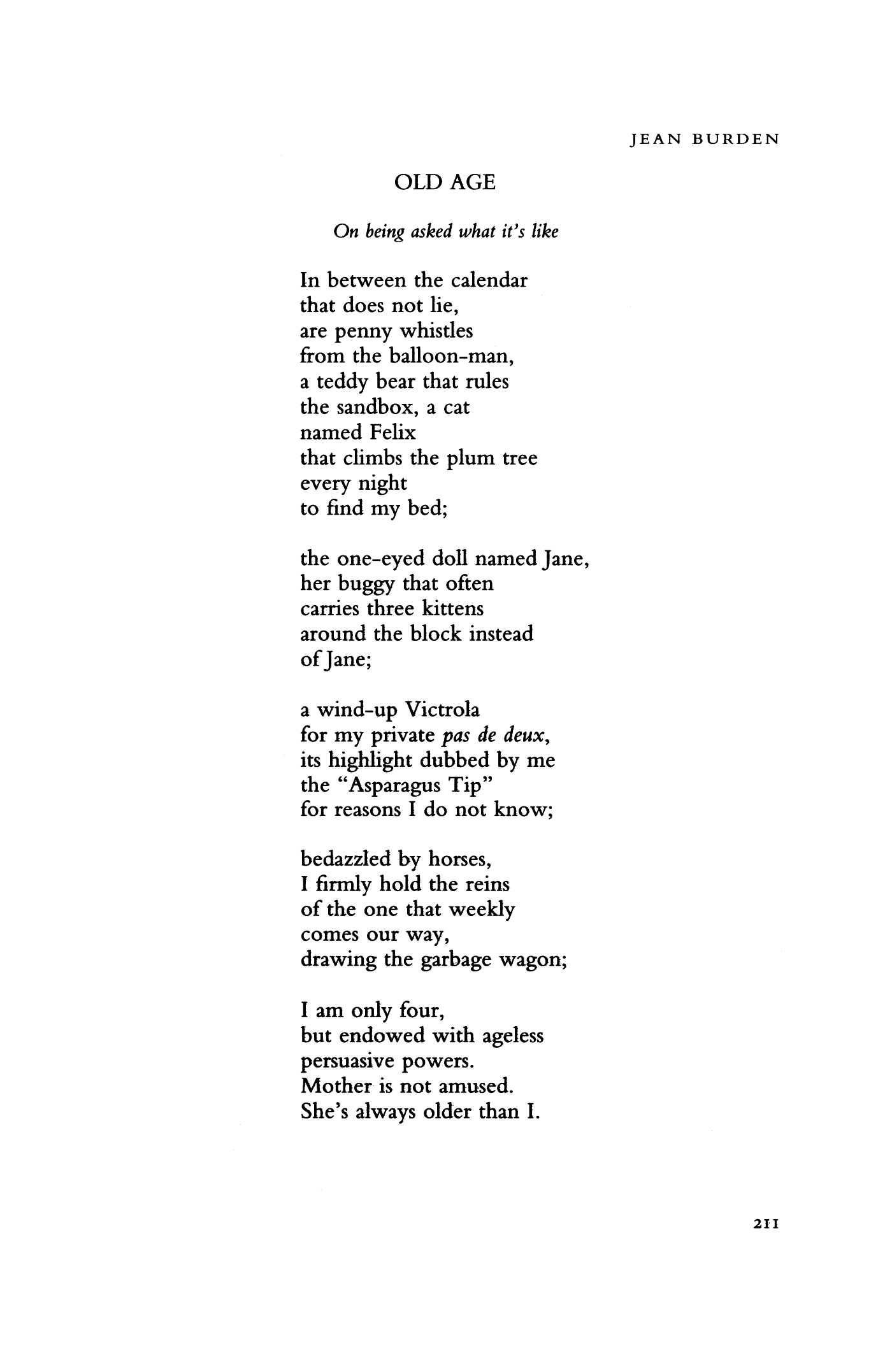 how to be old poem