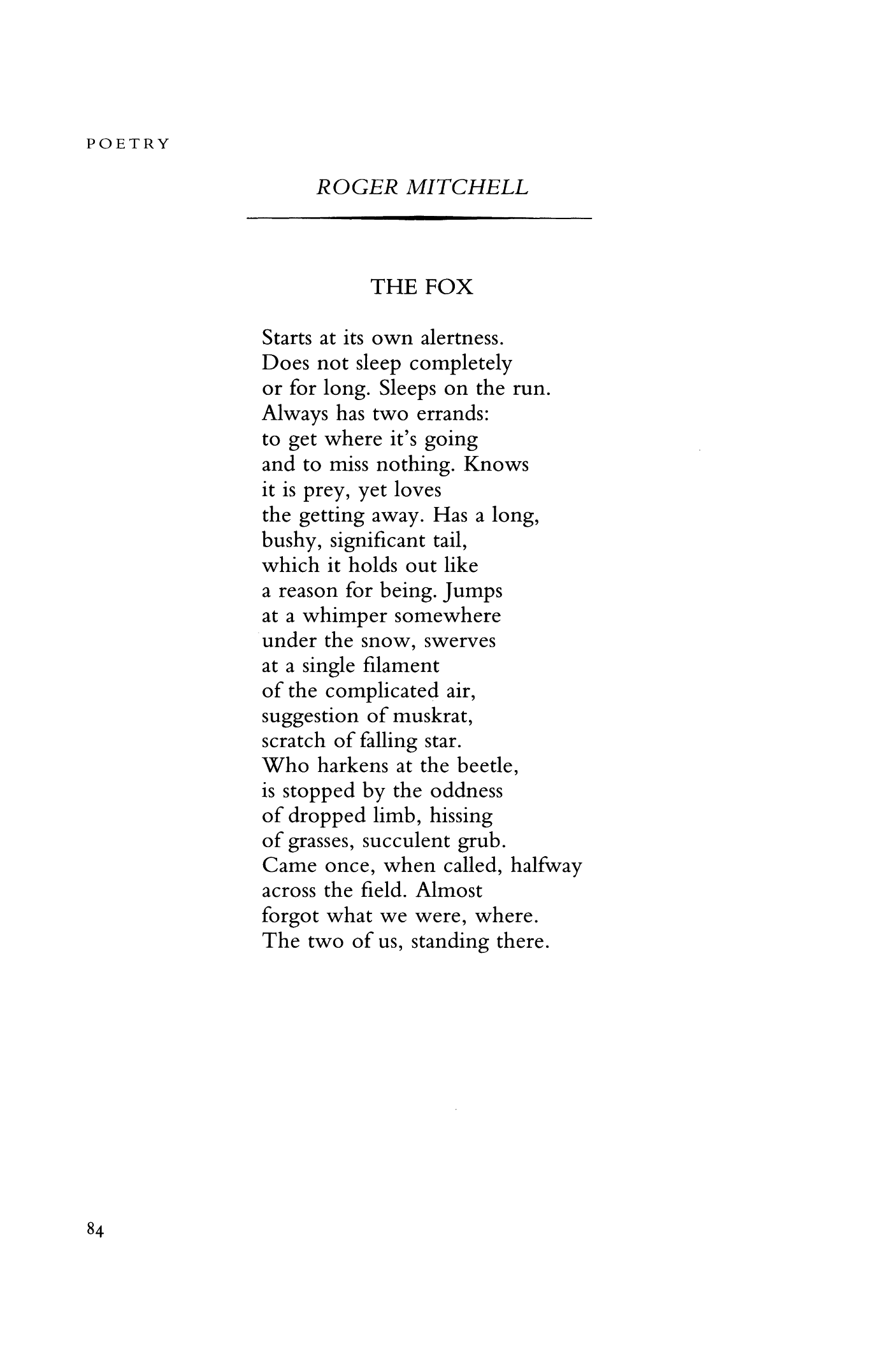 reynard fox poem