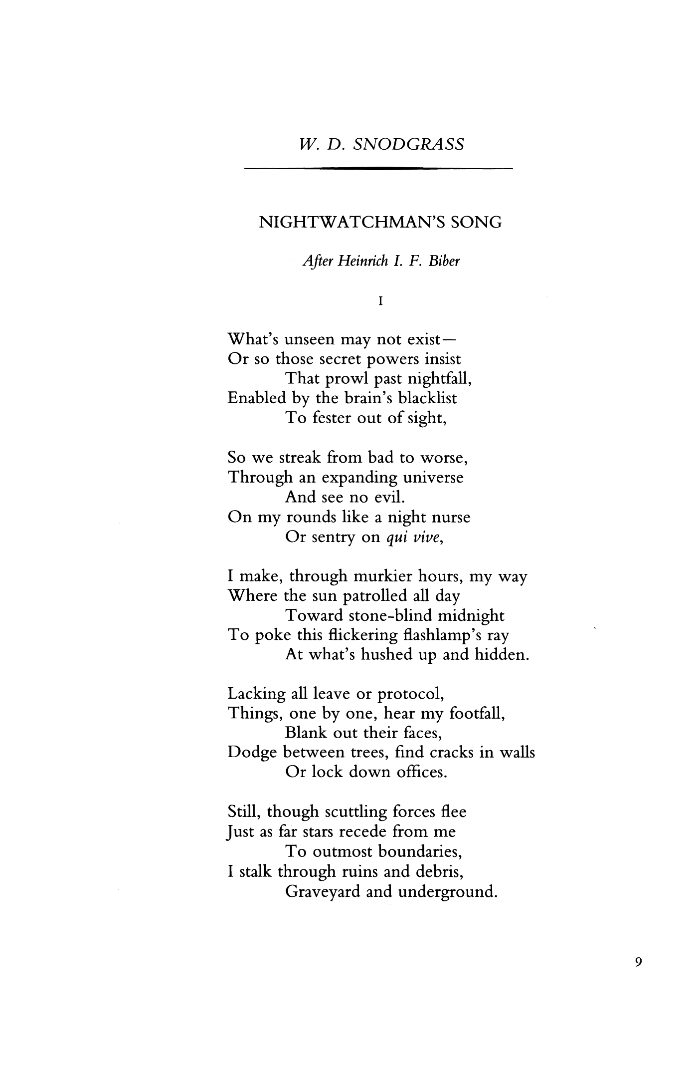 Nightwatchman's Song