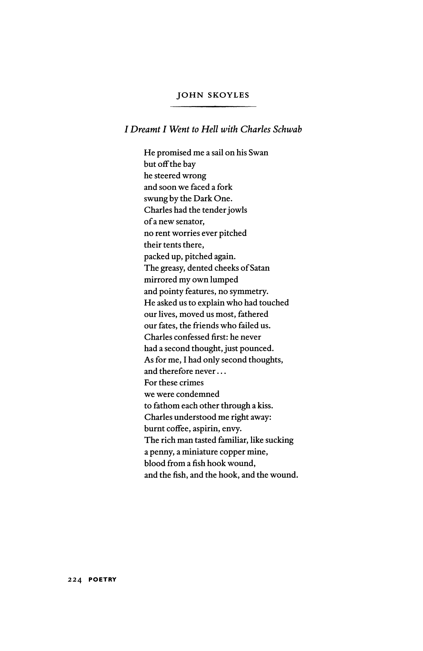 I Dreamt I Went to Hell with Charles Schwab