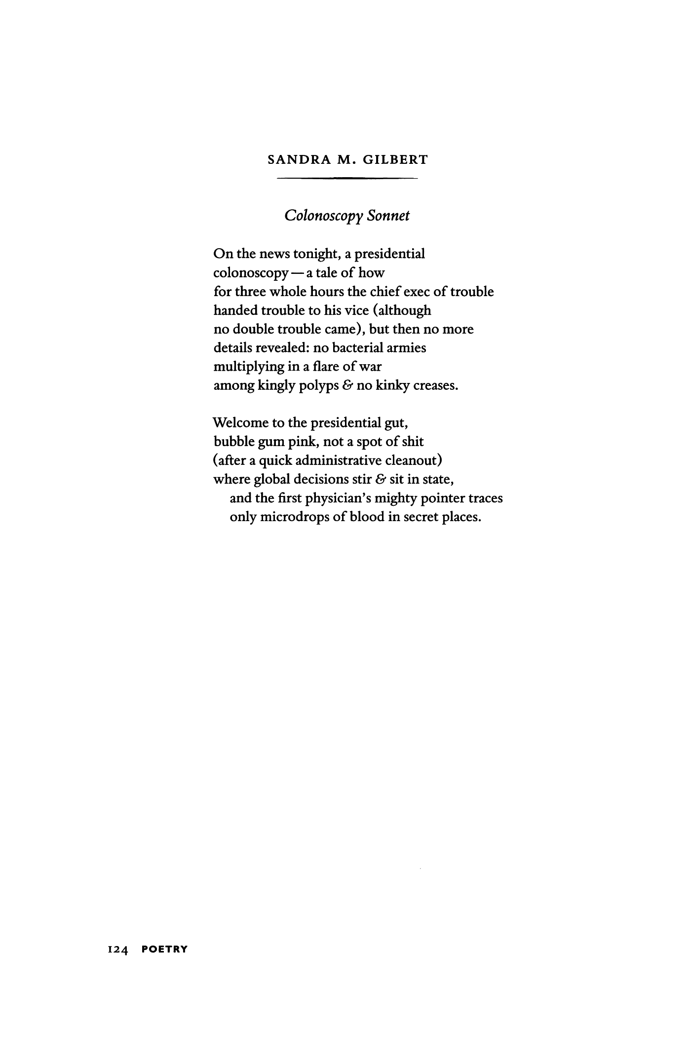 Colonoscopy Sonnet