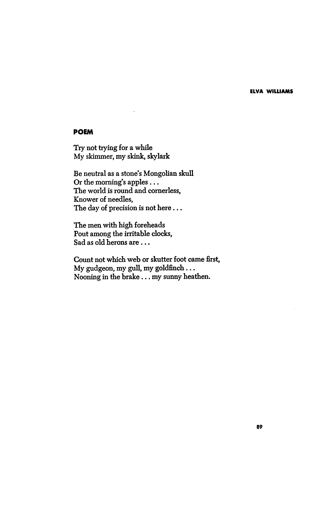 Poem("Try not trying...")