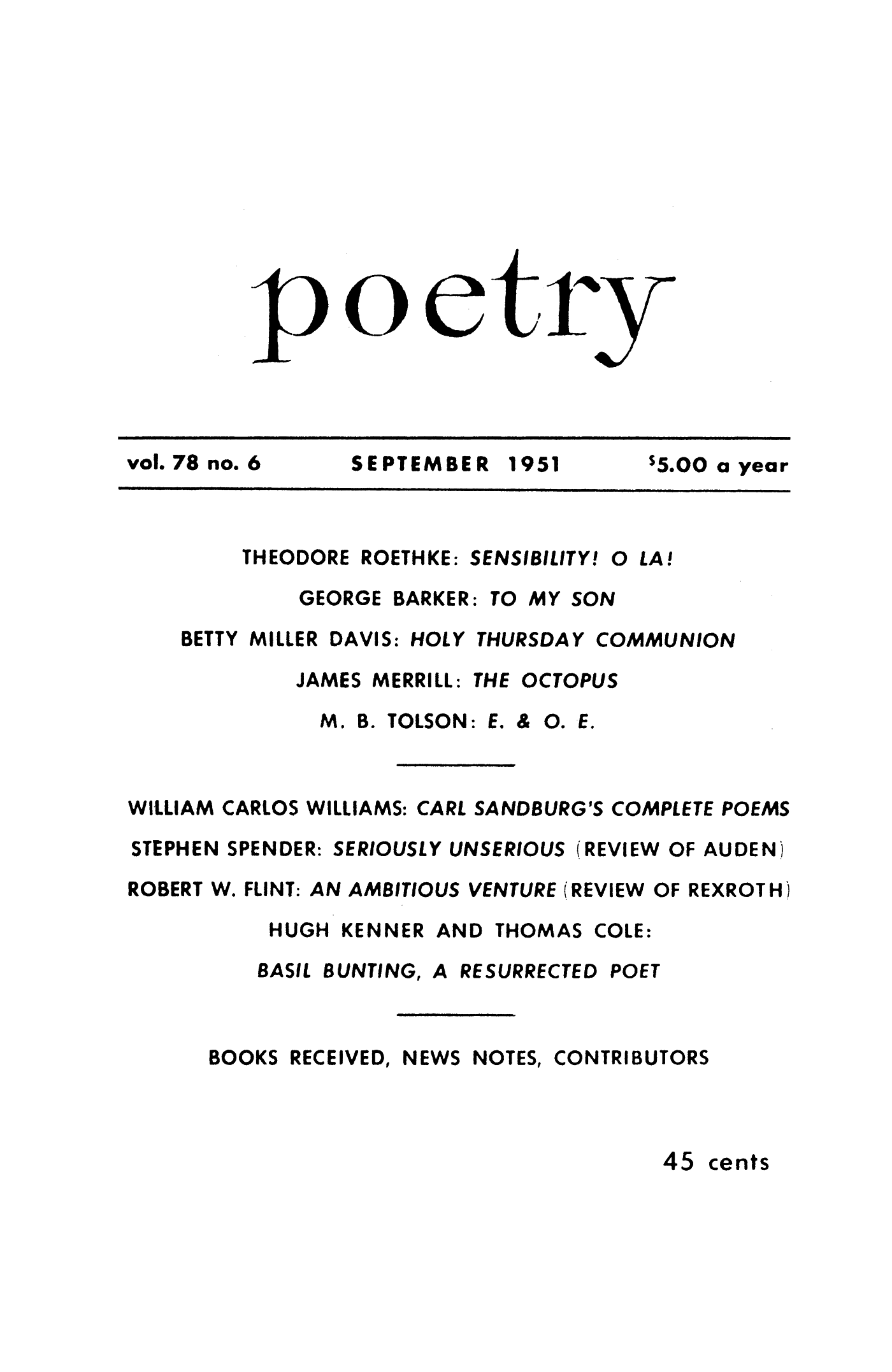 Poetry Magazine Archive Page