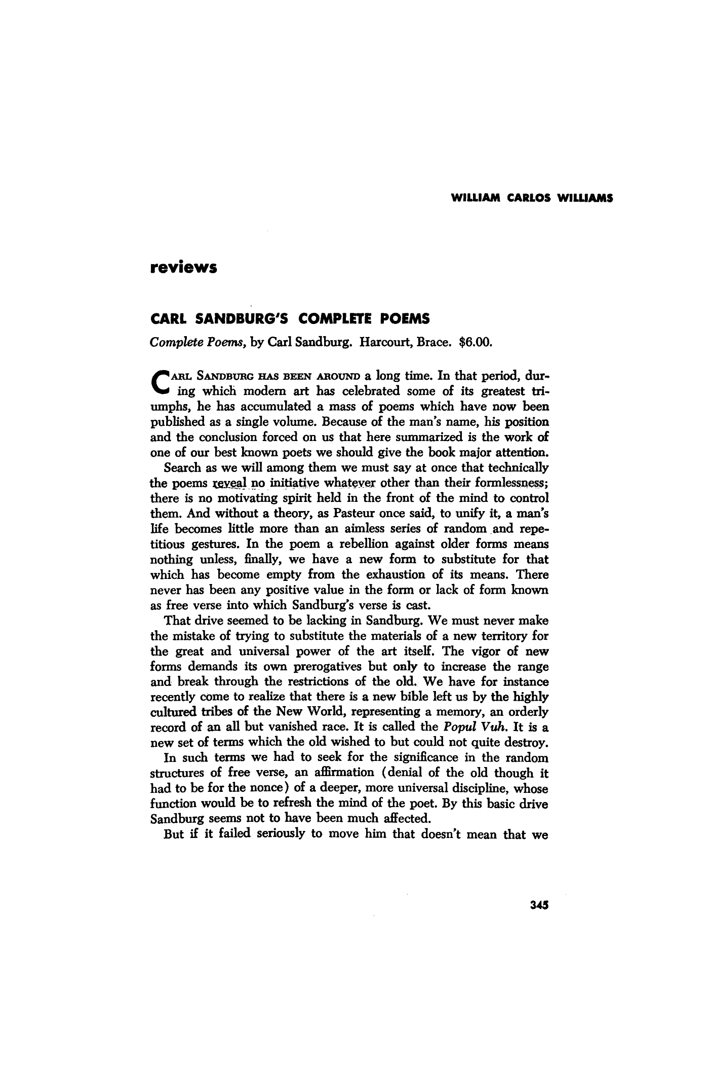 Carl Sandburg's Complete Poems