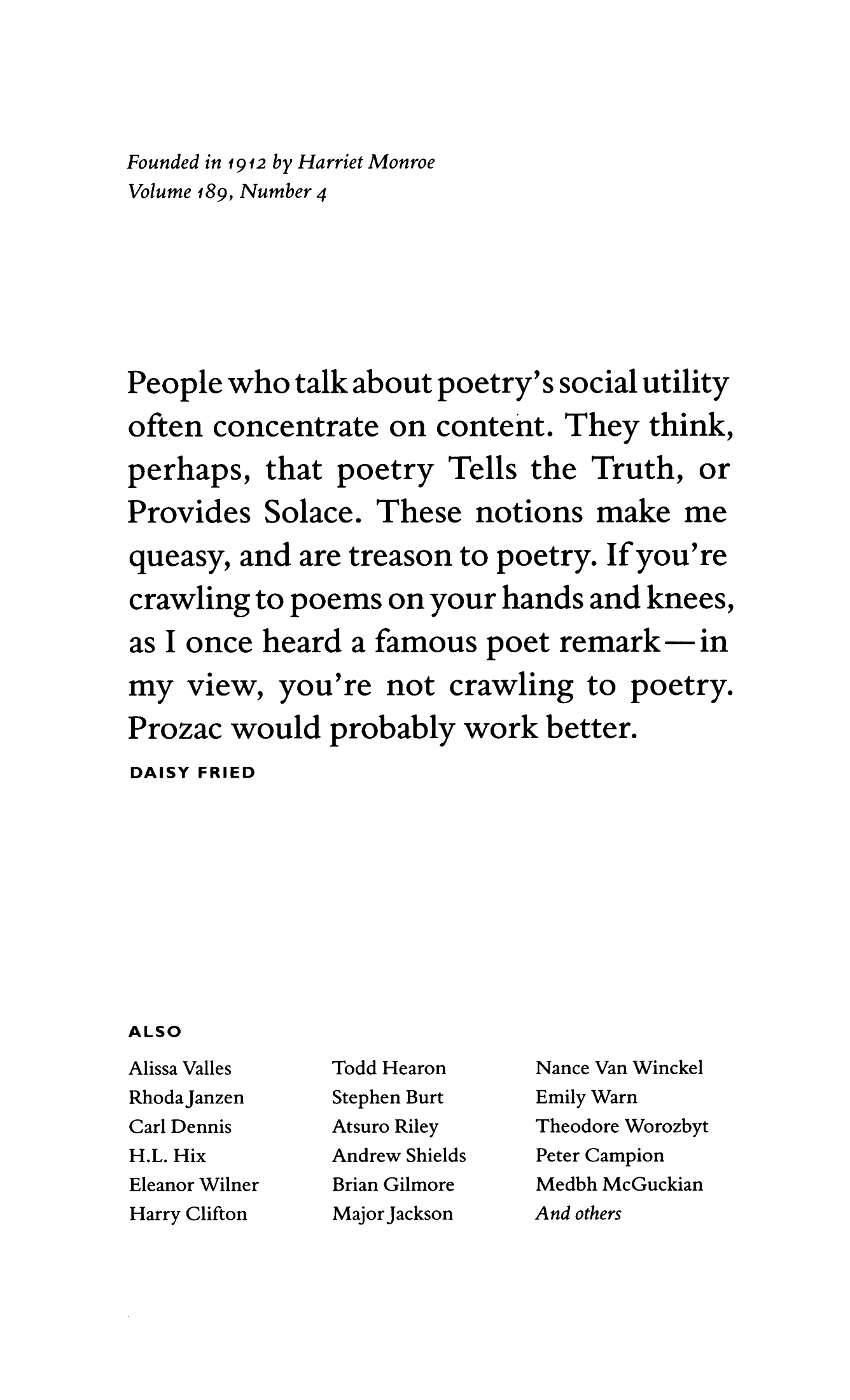 Poetry Magazine Archive Page