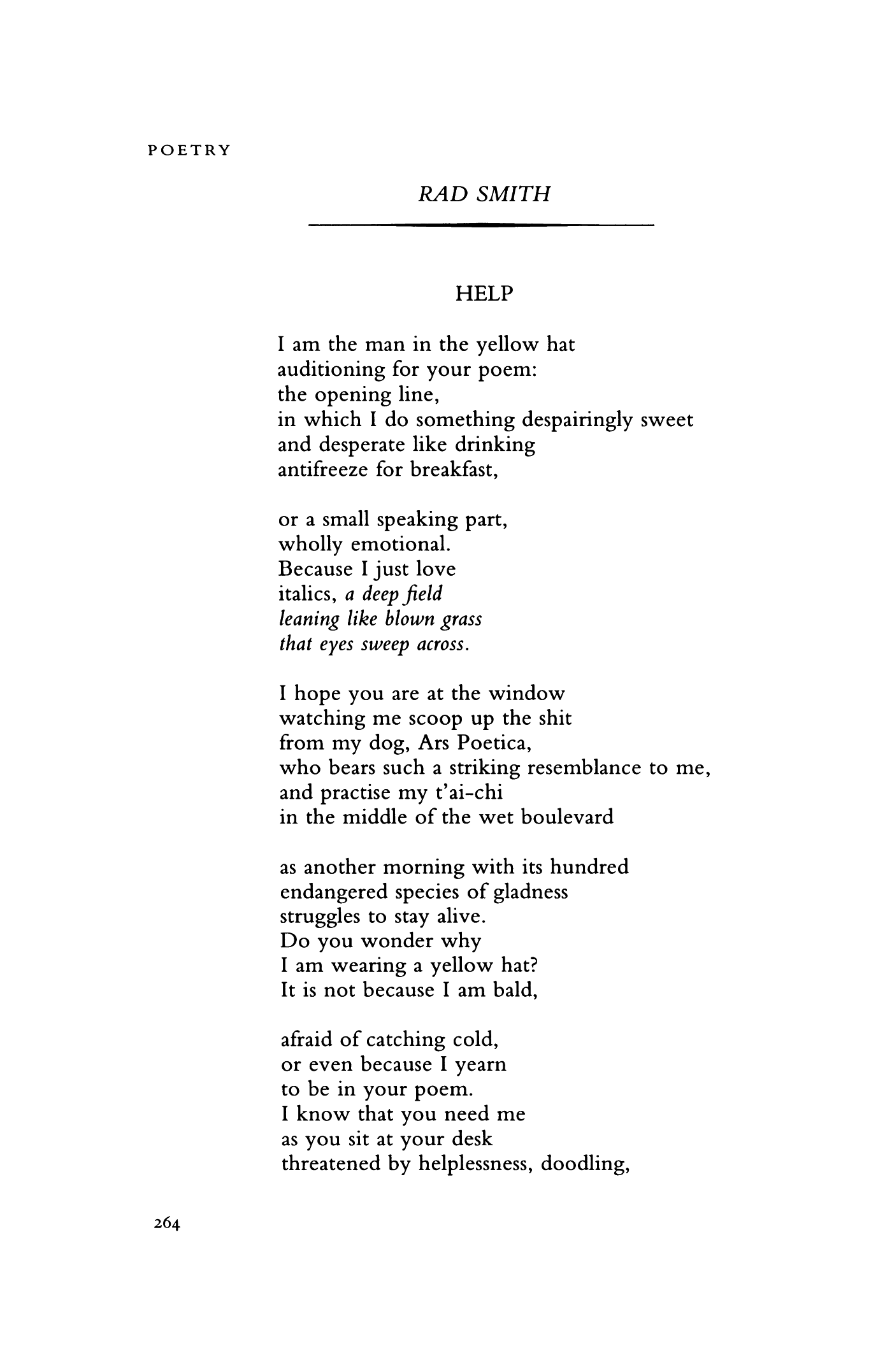 Help poetry