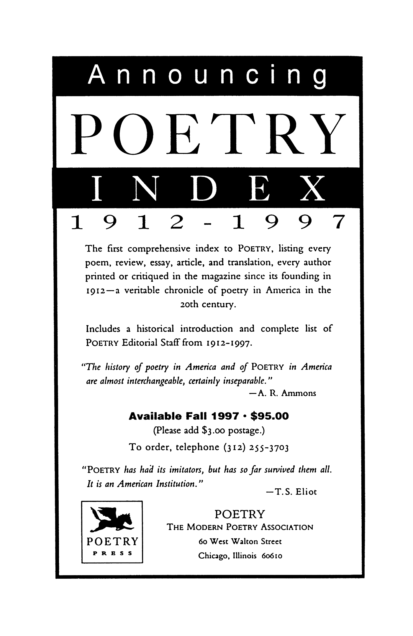 Poetry Magazine Archive Page