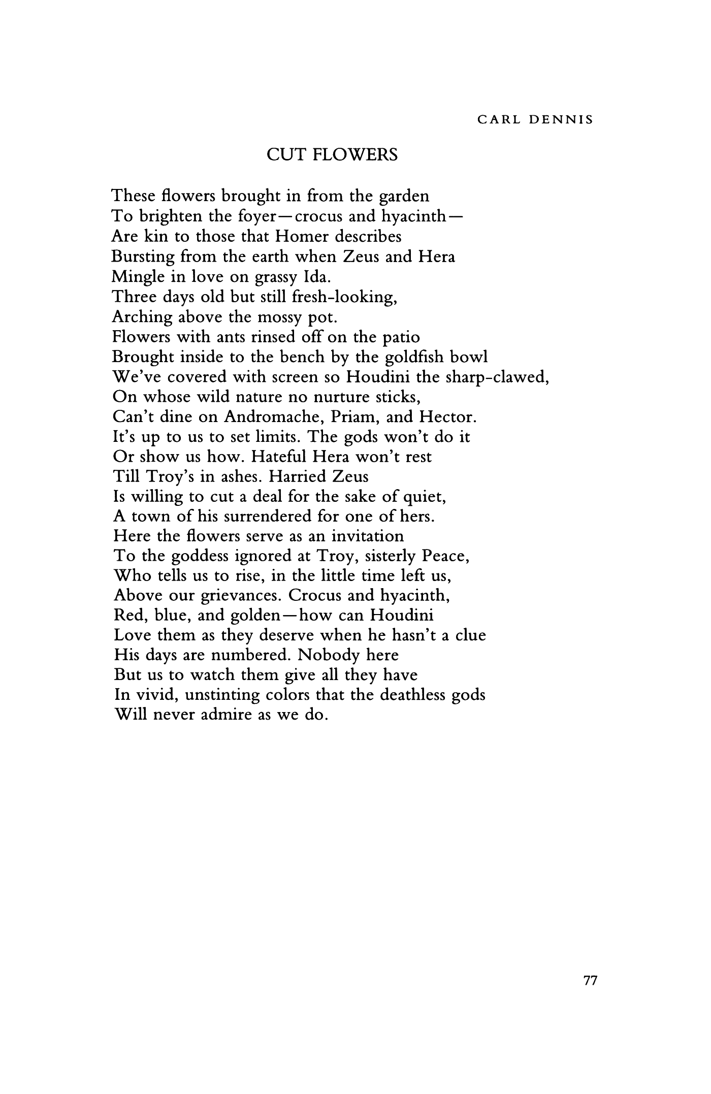 poems about cutting