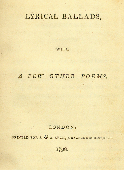 1798 lyrical ballads