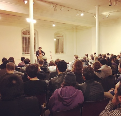 Rit Premnath reading for Giant Night: Artists Love Poets 