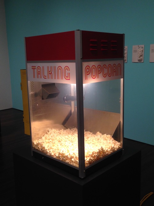 Nina Katchadourian, view from Talking Popcorn (2001) installation in the exhibition Curiouser at Blanton Museum of Art, The University of Texas at Austin, on view through June 11, 2017. 